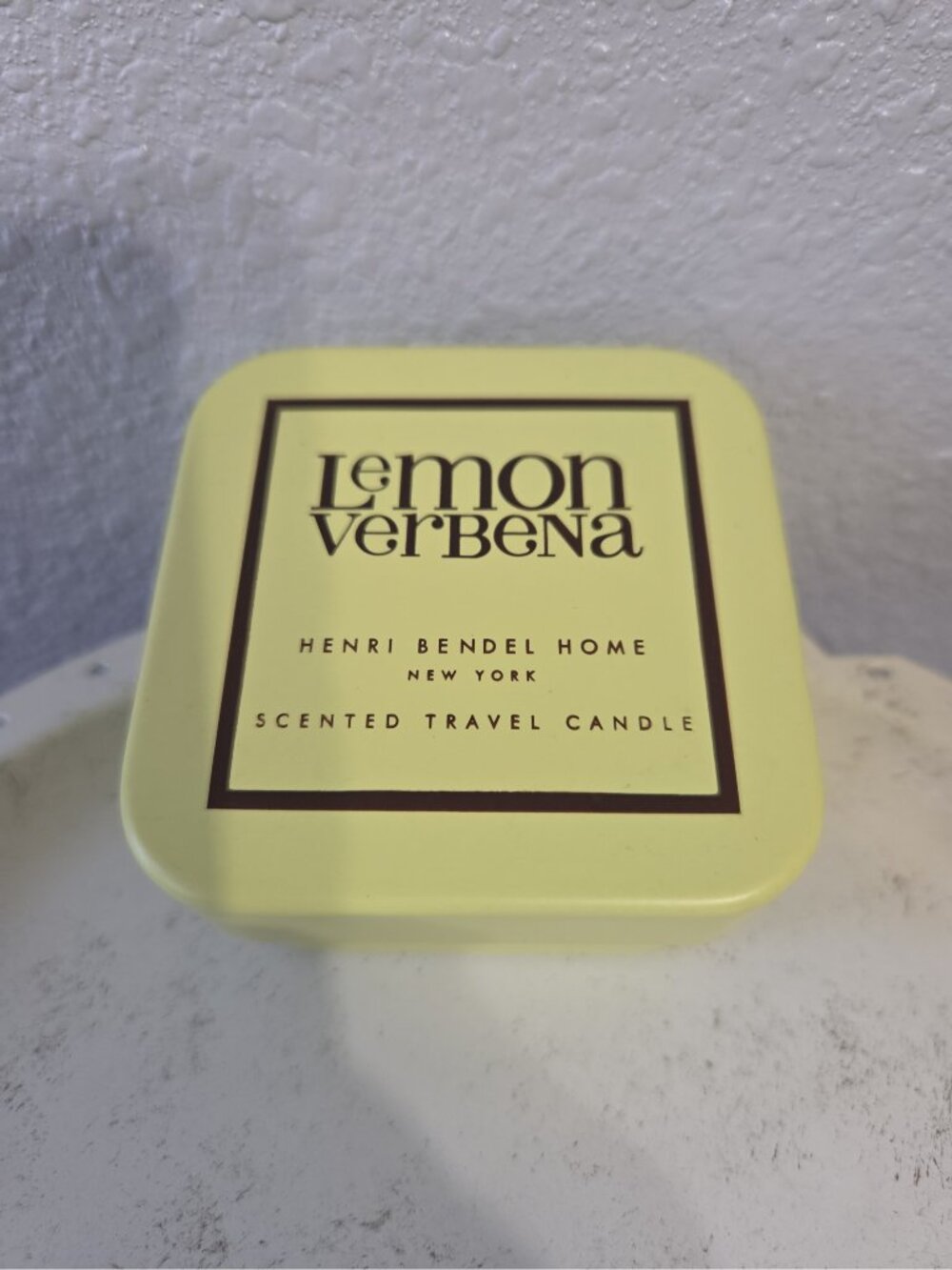 Henri Bendel Lemon Verbena Scented Travel Candle 4oz 20 Hour Burn New